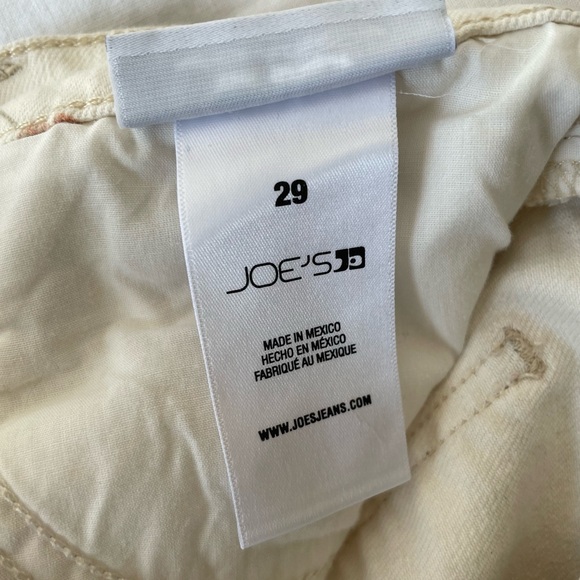 NEW Joe's Jeans The Scout Flower In Your Pocket Floral cropped cream jeans, 29 - Picture 11 of 13